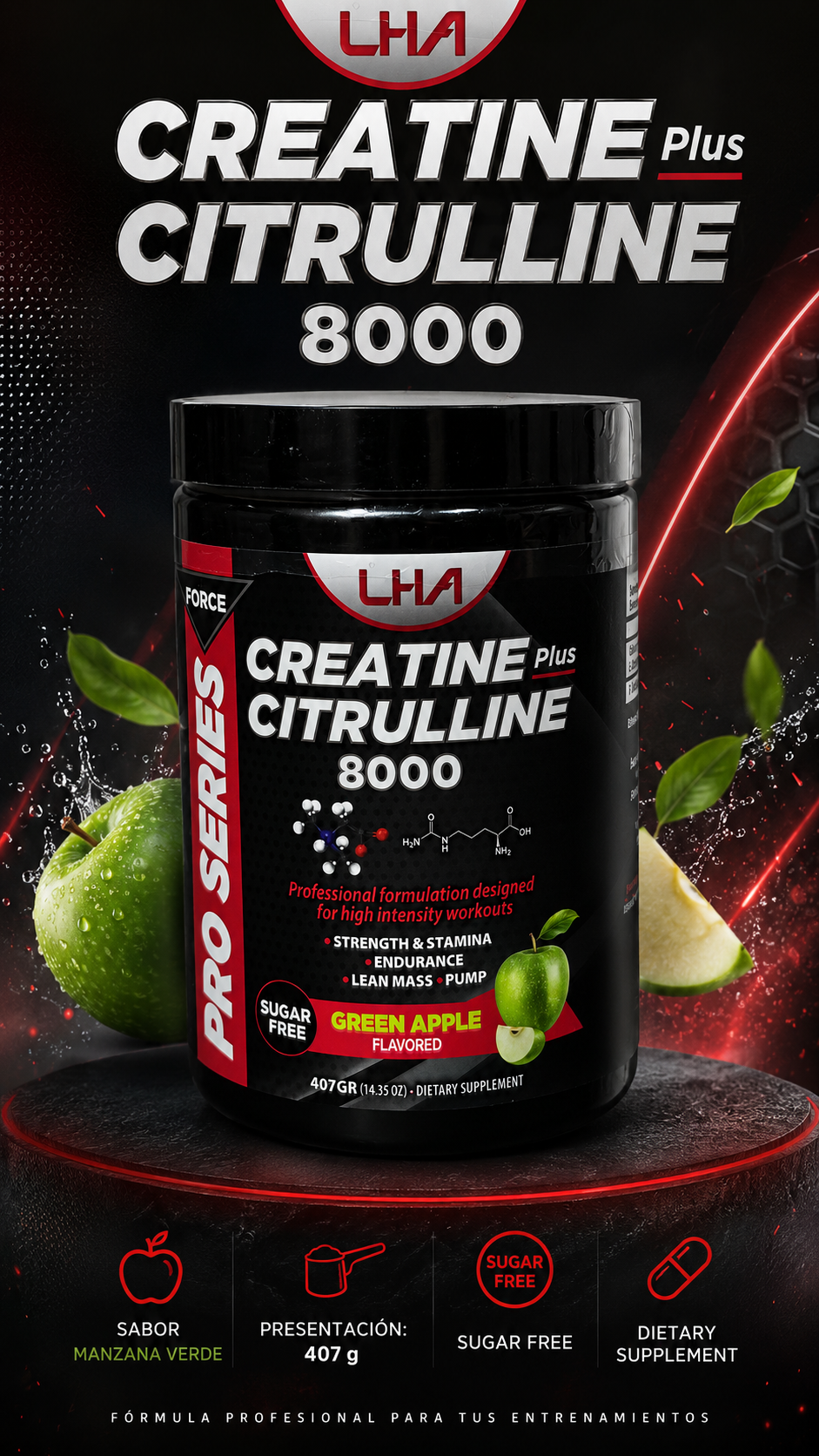 14 creatina manzana